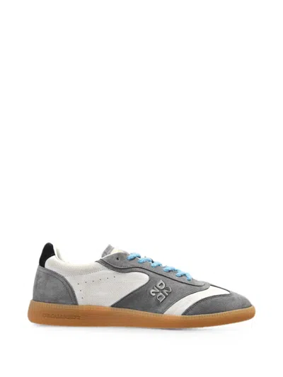 Dsquared2 Logo-plaque Panelled Sneakers In Gray