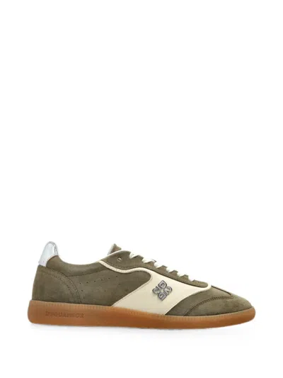 Dsquared2 Logo-plaque Panelled Sneakers In Green