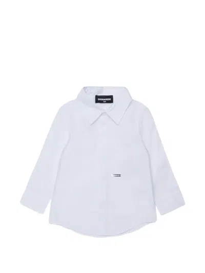 Dsquared2 Babies' Logo-plaque Shirt In White