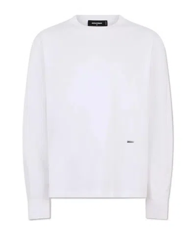 Dsquared2 Logo-plaque Sweater In White