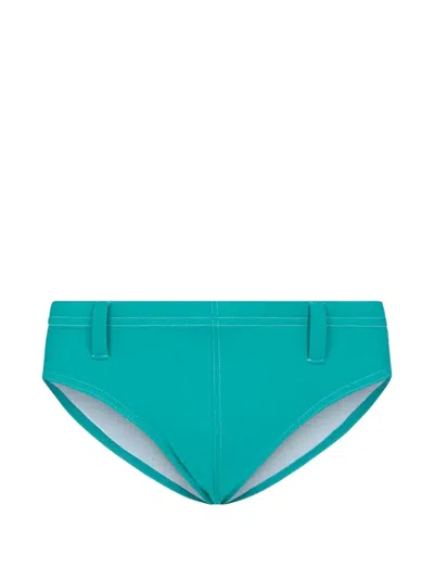 Dsquared2 Logo-print Belt-loop Swim Briefs In Green