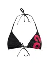 Dsquared2 Logo-print Bikini Top In Black