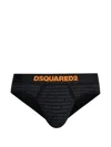 Dsquared2 Logo-print Briefs In Black