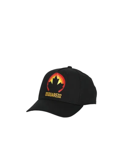Dsquared2 Logo-print Cotton Cap In Black