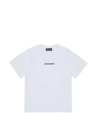 Dsquared2 Kids' Logo-print Cotton T-shirt In White