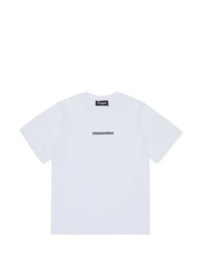 Dsquared2 Kids' Logo-print Cotton T-shirt In White