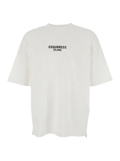 Dsquared2 Logo-print Cotton T-shirt In White