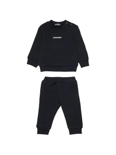 Dsquared2 Babies' Logo-print Drawstring Tracksuit In Black