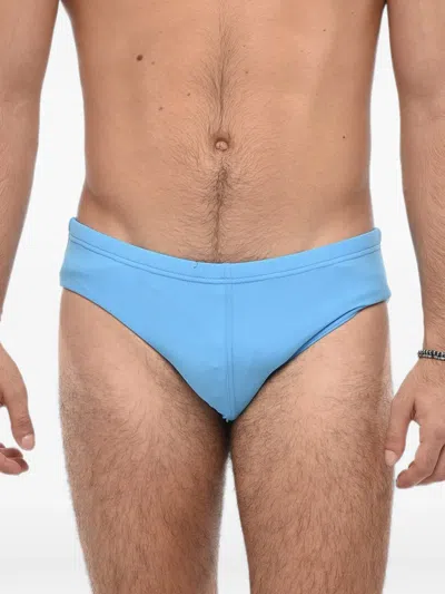Dsquared2 Logo-print Drawstring-waist Swim Briefs In Blue