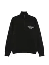 Dsquared2 Logo-print Half-zip Sweatshirt In Black