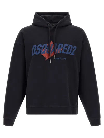 Dsquared2 Logo-print Hoodie In Black