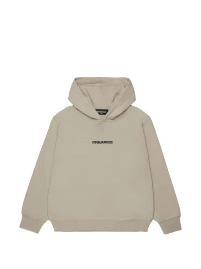Dsquared2 Kids' Logo-print Hoodie In Neutral