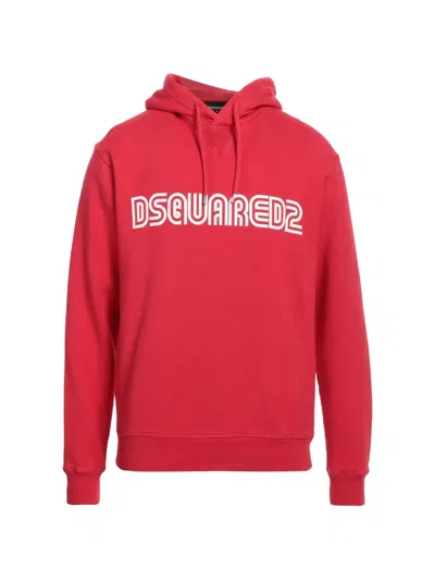 Dsquared2 Logo-print Hoodie In Red