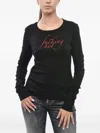 Dsquared2 Logo-print Long-sleeve T-shirt In Black