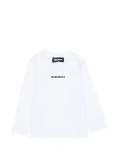 Dsquared2 Babies' Logo-print Long-sleeve T-shirt In White