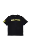 Dsquared2 로고 프린트 루즈 핏 티셔츠 In Black
