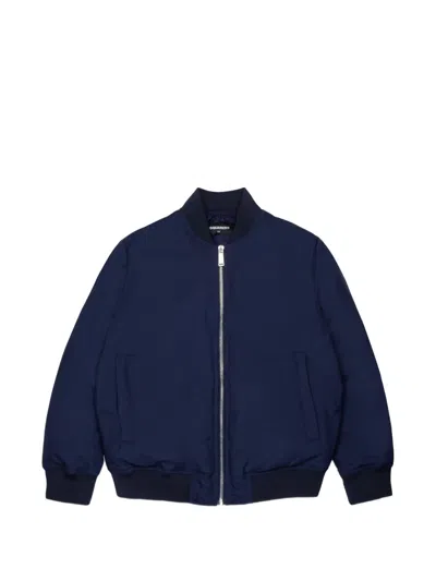 Dsquared2 Kids' Logo-print Maple-leaf Padded Jacket In Blue