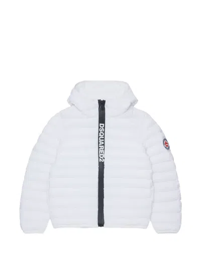 Dsquared2 Kids' Logo-print Padded Jacket In White