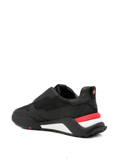 Dsquared2 Logo-print Panelled Sneakers In Black