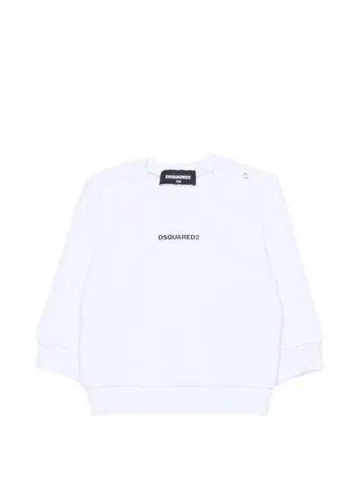 Dsquared2 Babies' Logo-print Press-stud Sweatshirt In White
