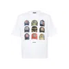 Dsquared2 Men White T-shirt With Front Print And Back Logo In Cotton Man In White