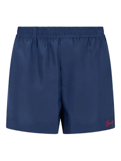 Dsquared2 Logo-print Shorts In Blue