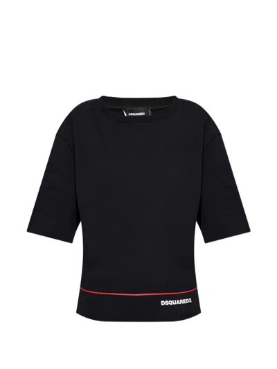 Dsquared2 Logo-print Short-sleeve T-shirt In Black