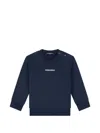 Dsquared2 Logo-print Shoulder-button Sweatshirt In Blue