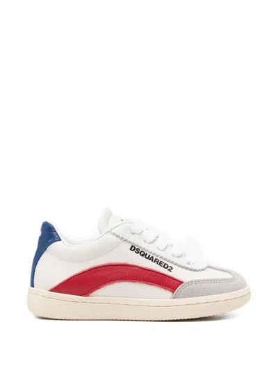 Dsquared2 Kids' Logo-print Sneakers In White