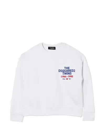 Dsquared2 Kids' Logo-print Sweater In White