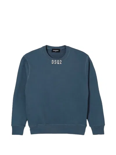 Dsquared2 Kids' Logo-print Sweatshirt In Blue