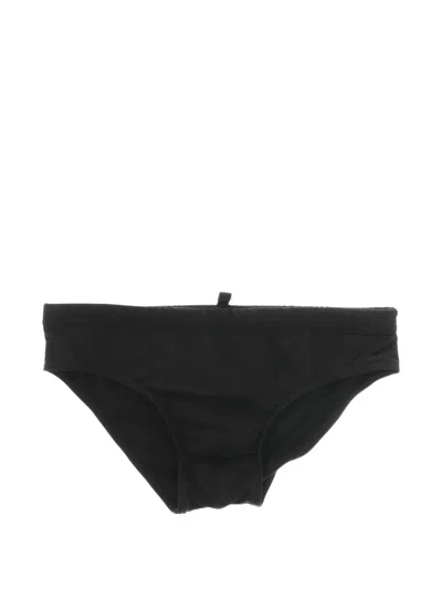 Dsquared2 Logo-print Swim Briefs In Black