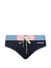 Dsquared2 Logo-print Swim Briefs In Blue