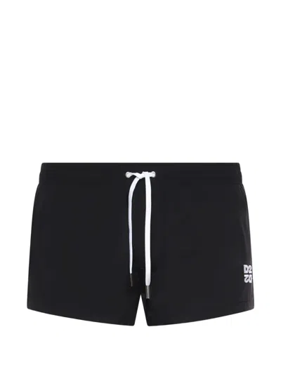 Dsquared2 Logo-print Swim Shorts In Black