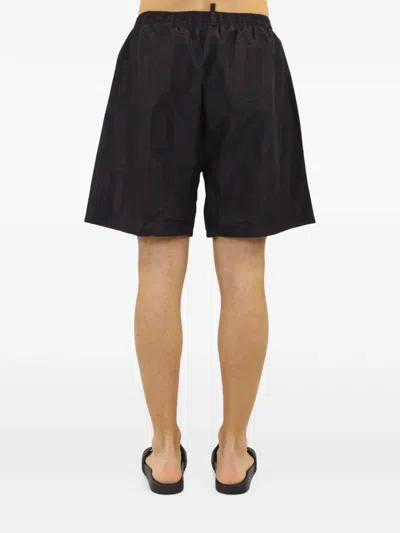 Dsquared2 Logo-print Swim Shorts In Black