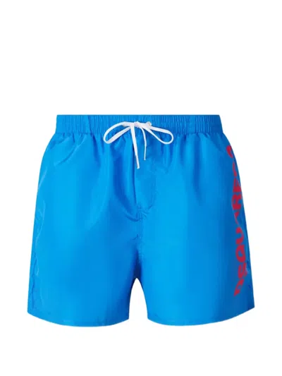 Dsquared2 Logo-print Swim Shorts In Blue
