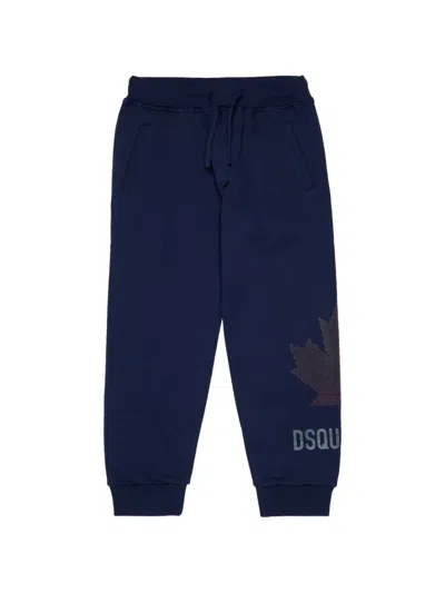 Dsquared2 Kids' Logo-print Track Pants In Blue