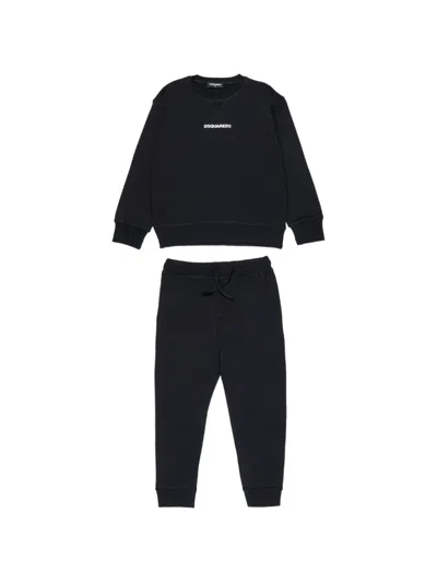 Dsquared2 Kids' Logo-print Tracksuit In Black