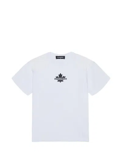 Dsquared2 Kids' Logo-print T-shirt In Blue