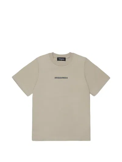 Dsquared2 Kids' Logo-print T-shirt In Gray