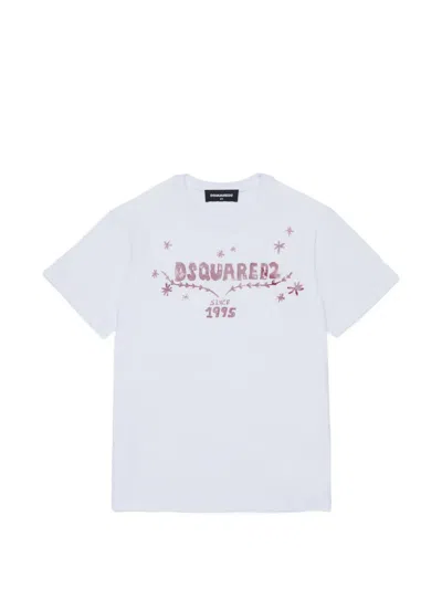 Dsquared2 Kids' Logo-print T-shirt In White