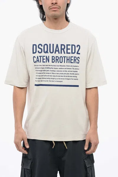 Dsquared2 Loose Fit Logo T-shirt In Neutral