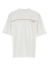 Dsquared2 Men White Crewneck T-shirt With Logo Lettering On The Front In Cotton Man In White