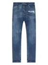 Dsquared2 Stretch Cotton Skater Jeans In Blue