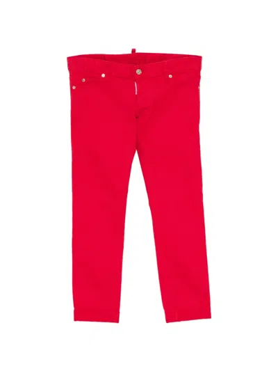 Dsquared2 Logo-tag Jeans In Red