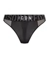 Dsquared2 Icon Mesh-panel Thong In Black