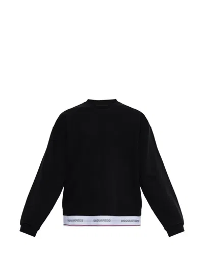 DSQUARED2 LOGO-TRIM SWEATER