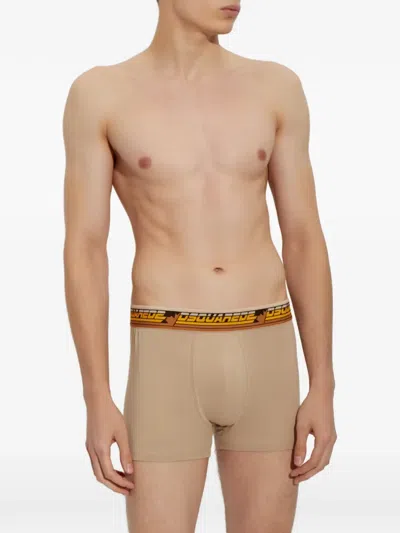 Dsquared2 Logo-waistband Boxers In Neutral