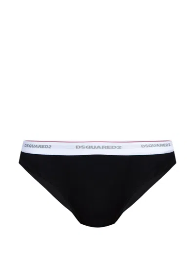 Dsquared2 Logo-waistband Briefs In Animal Print