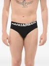 Dsquared2 Logo-waistband Briefs In Black